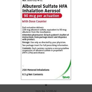 Albuterol Sulfate HFA Inhalation Aerosol 90mcg